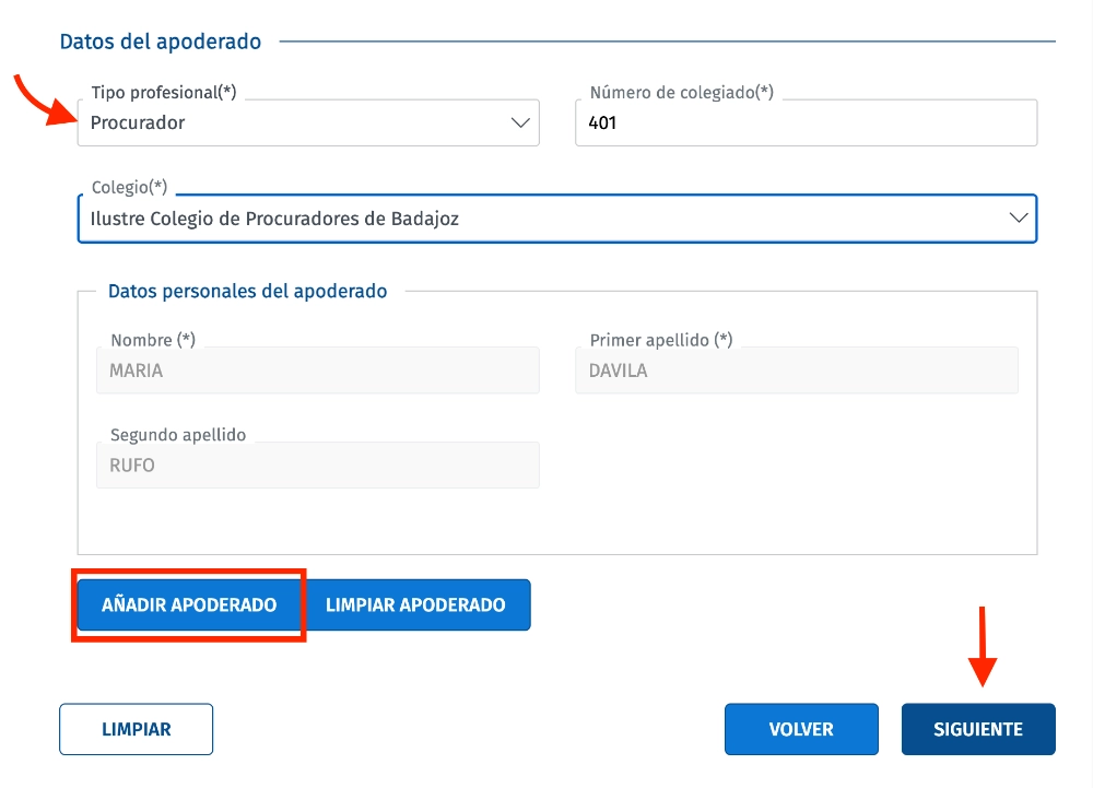 Apoderamiento Apud Acta